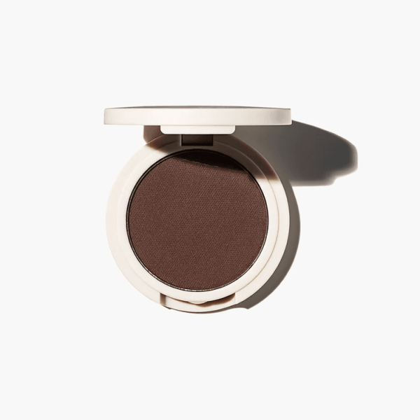 Photo of Jones Road Beauty The Best Eyeshadow in Smokey Brown on light gray background